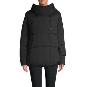 Derek Lam 10 Crosby Puffer Jacket Coat Black Oversized Pillow Collar Hooded M